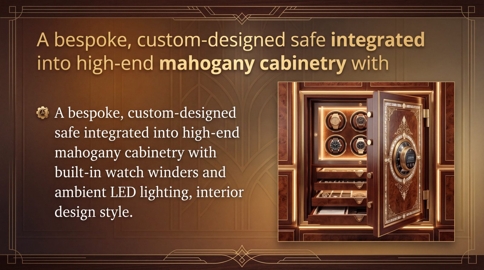 luxury safe mahogany